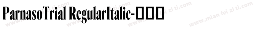 ParnasoTrial RegularItalic字体转换